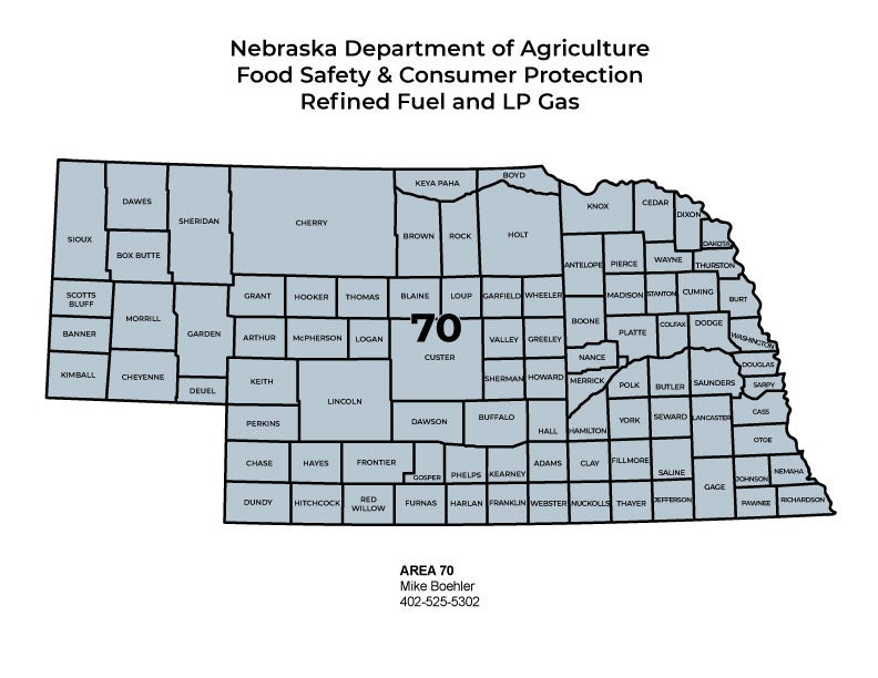 Nebraska Department of Agriculture Food Safety & Consumer Protection Refined Fuel and LP Gas