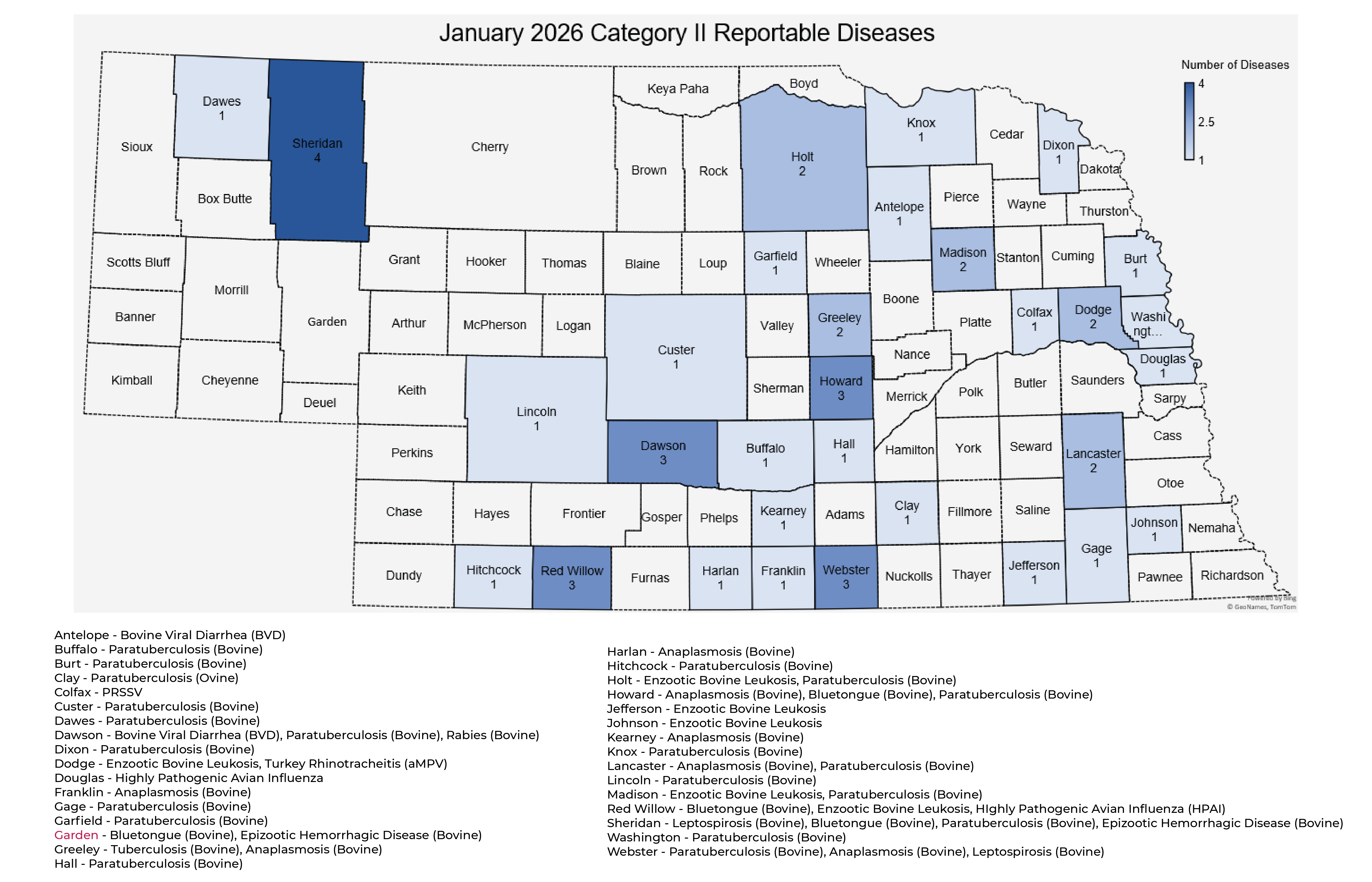 January 2026 Reportable Diseases