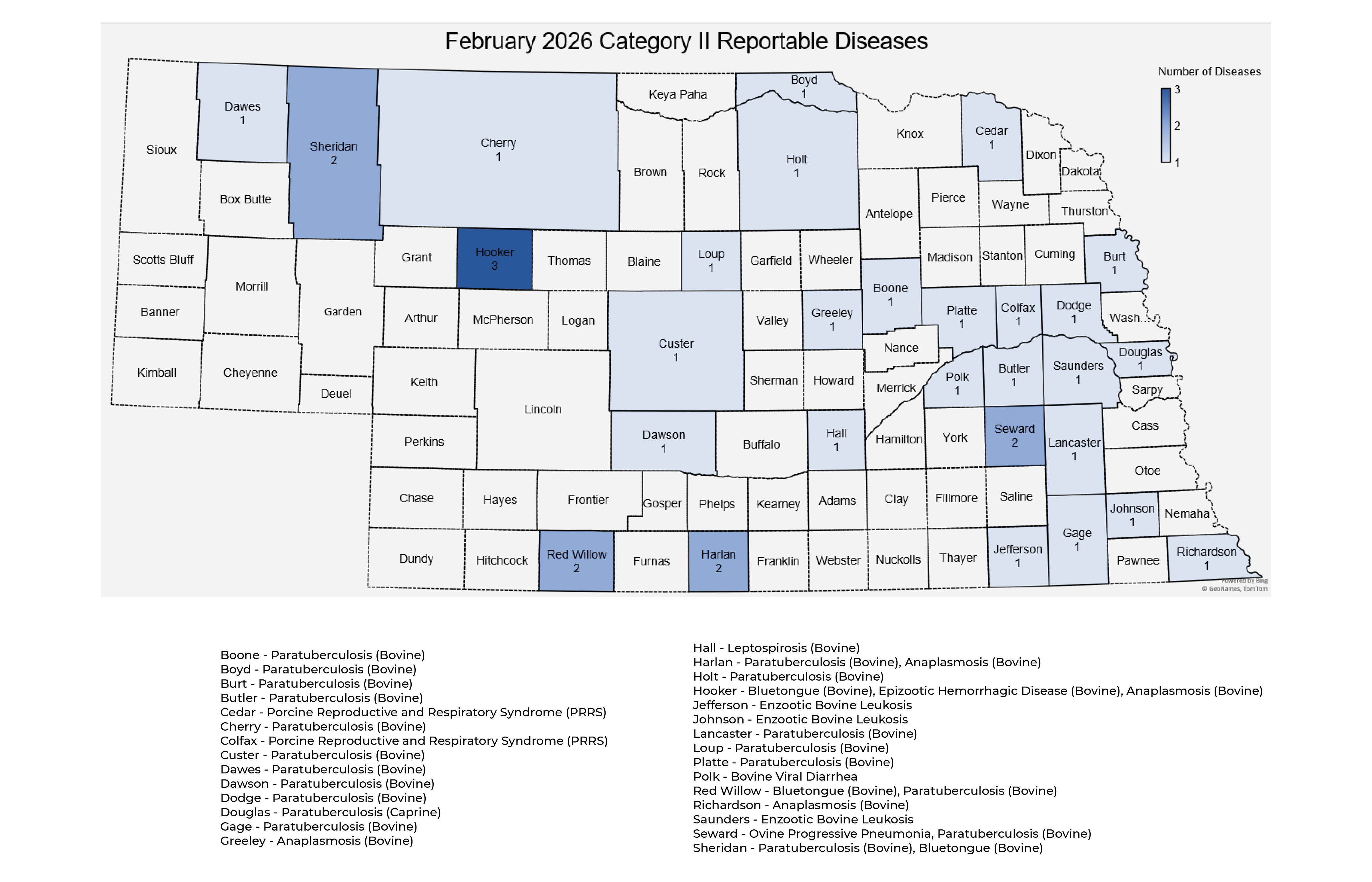 February 2026 Reportable Diseases