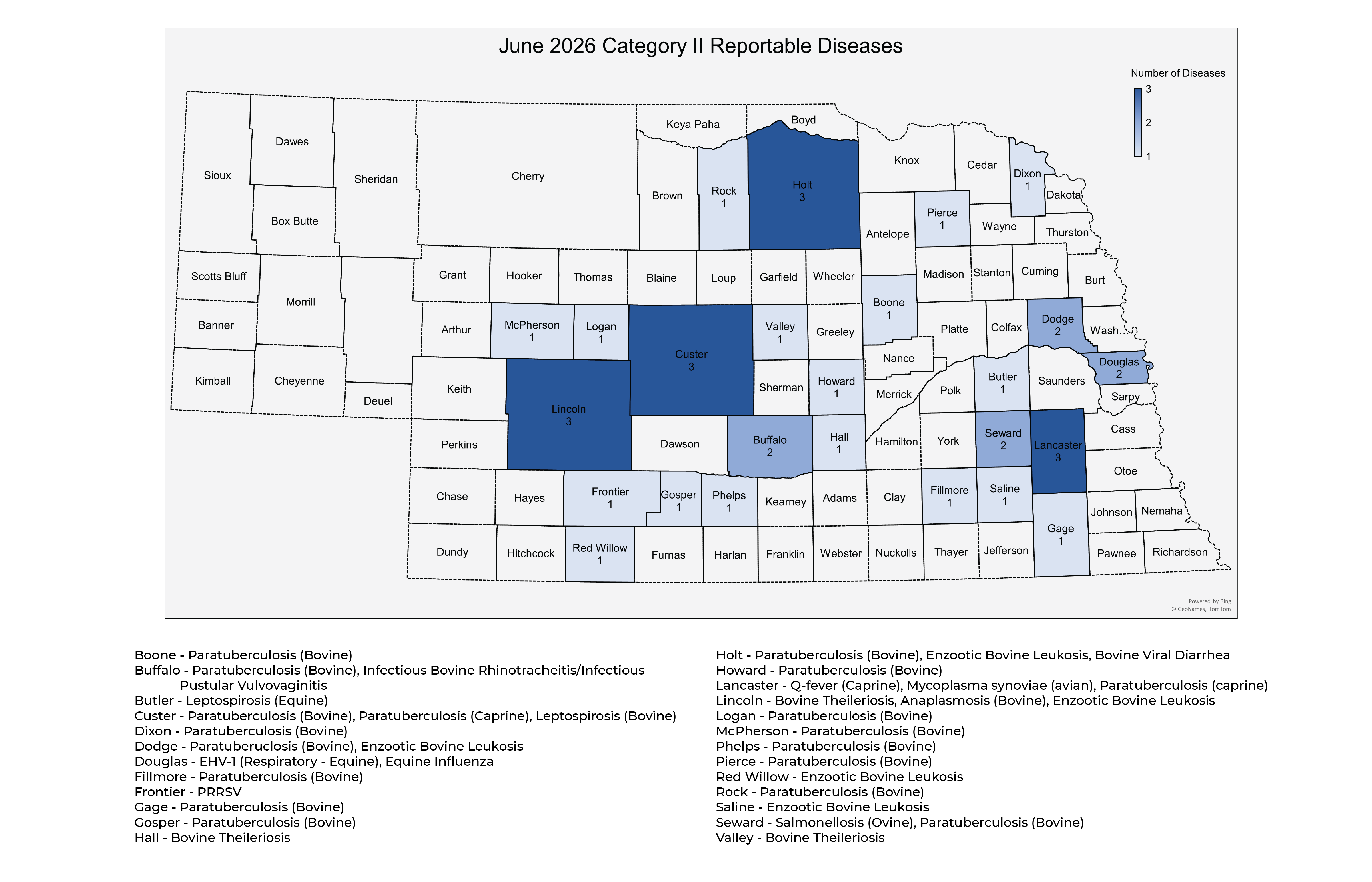 June 2026 Reportable Diseases