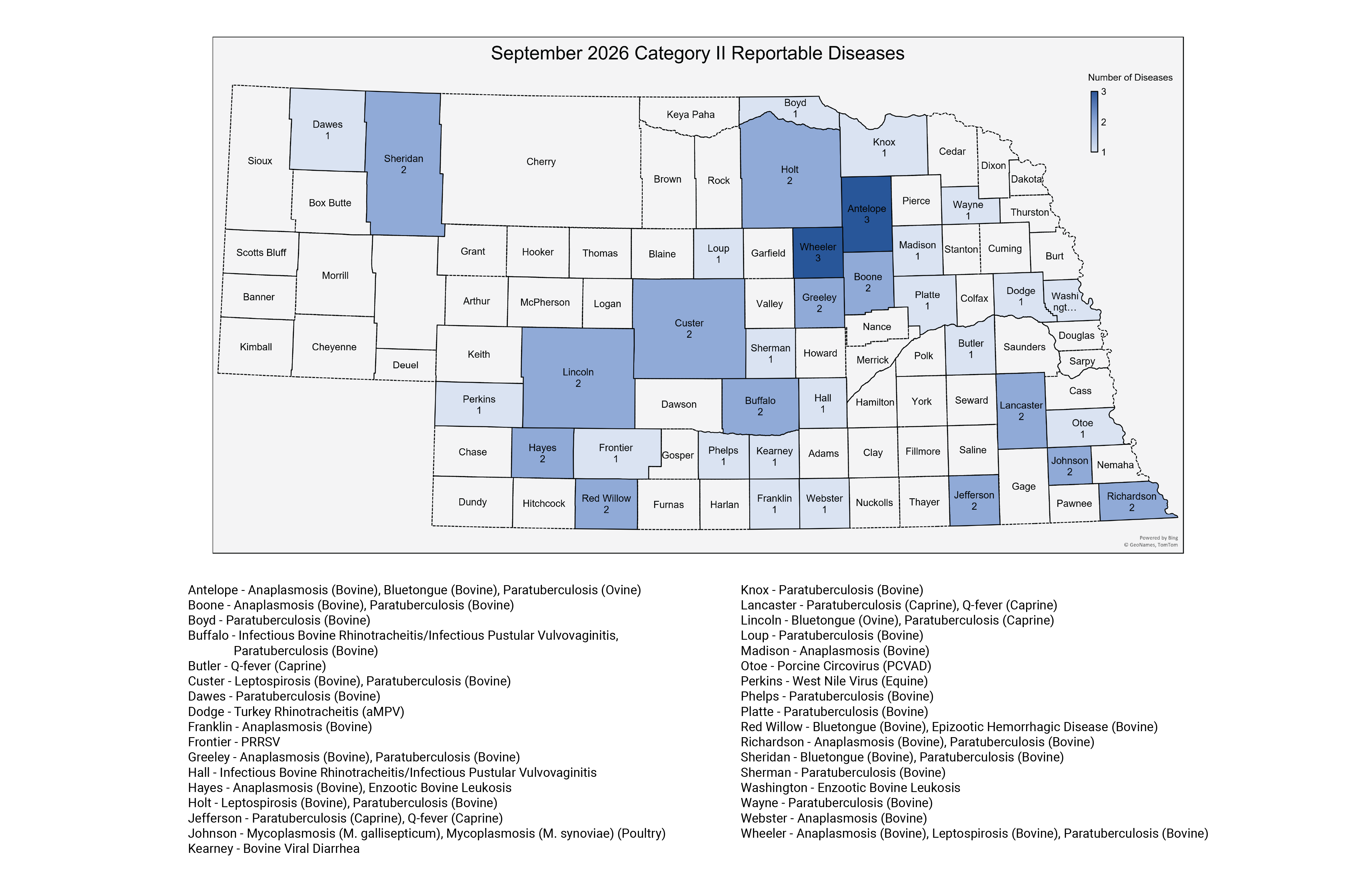 September 2026 Reportable Diseases