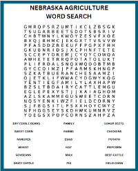 Nebraska Ag Word Search